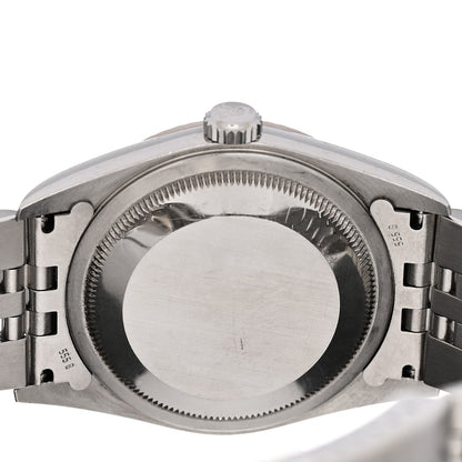 Rolex Stainless Steel 18K White Gold Diamond 36mm Oyster Perpetual Datejust Watch Silver 16234 4 of 4