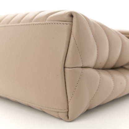 Saint Laurent Calfskin Y Quilted Monogram Medium Loulou Chain Satchel Nude Powder 10 of 15
