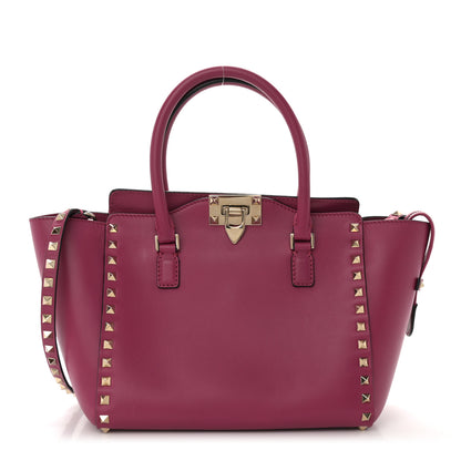 Valentino Garavani Vitello Small Rockstud Double Handle Tote Cyclamin 1 of 11