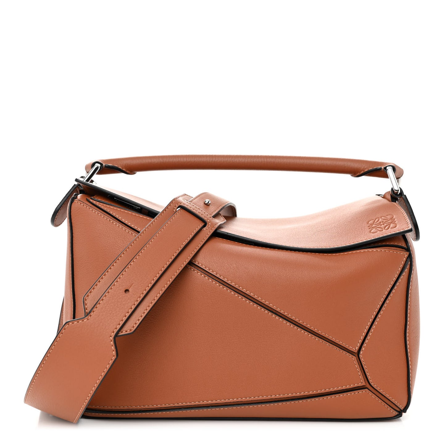 Calfskin Medium Puzzle Bag Tan