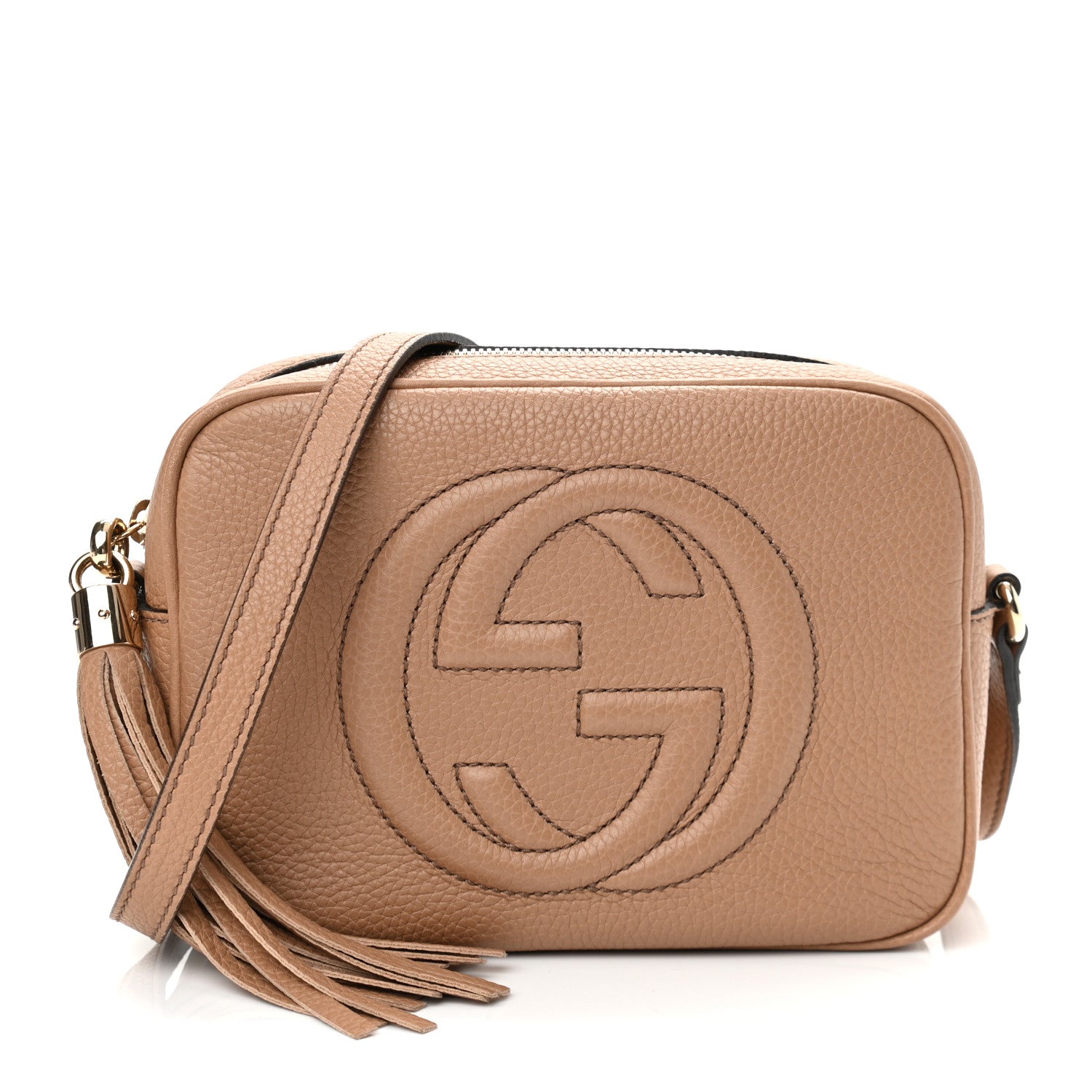 Gucci Pebbled Calfskin Small Soho Disco Bag Camelia 1 of 10