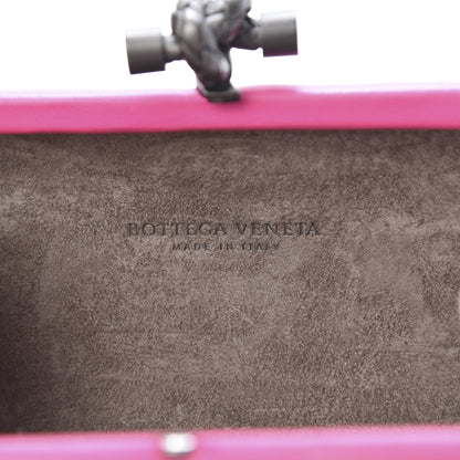 Bottega Veneta Nappa Intrecciato Metallic Placcato Knot Clutch Rose Shock 6 of 6