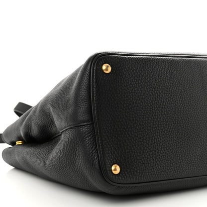 Prada Vitello Daino Tote Black 10 of 12