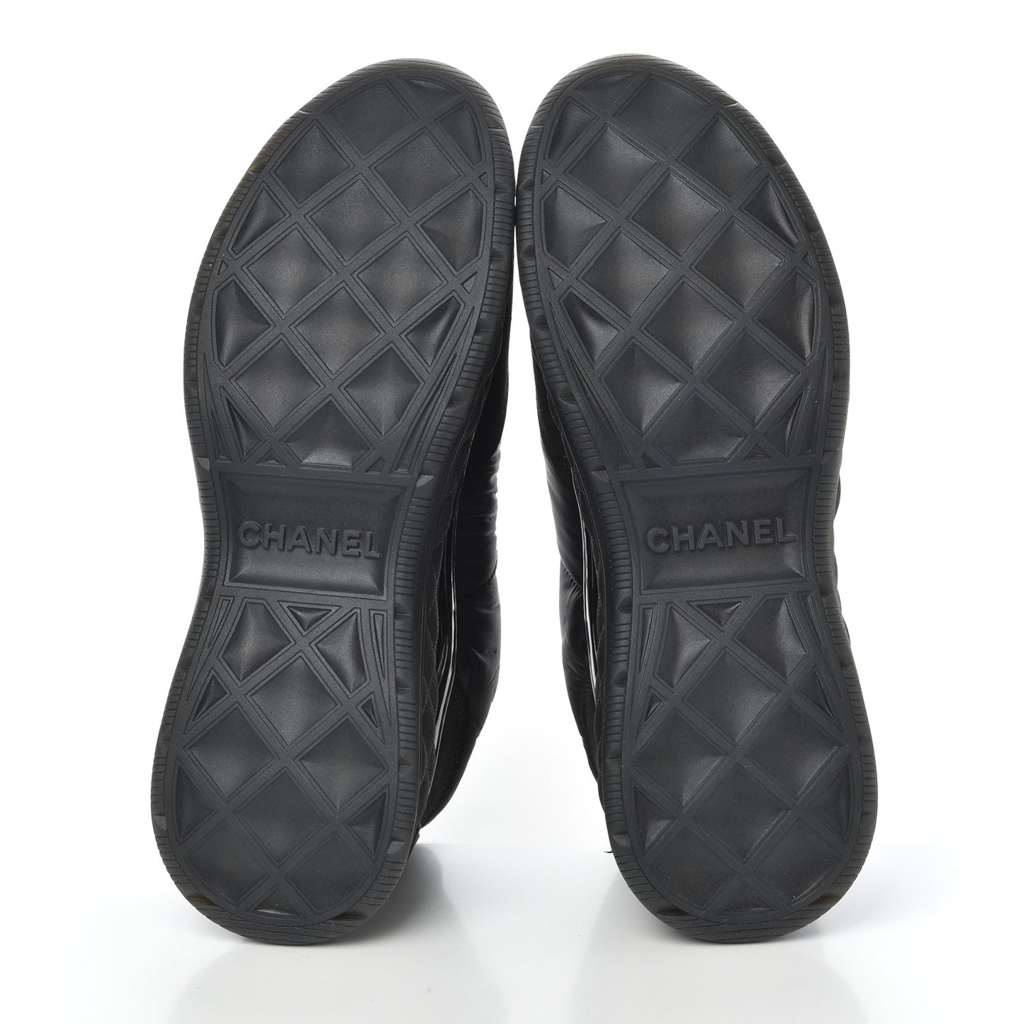Nylon Suede Calfskin CC Sneakers 40.5 Black