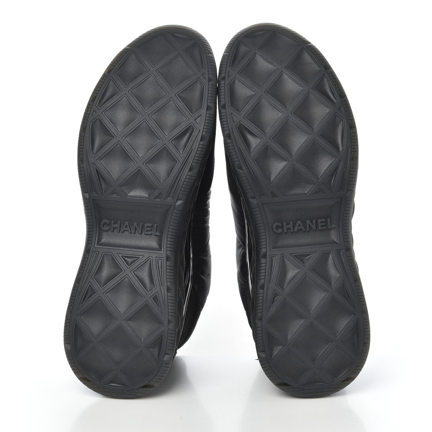 Chanel Nylon Suede Calfskin CC Sneakers 40.5 Black 5 of 9