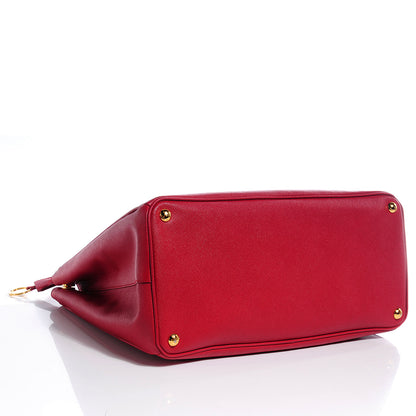 Prada Saffiano Lux Large Tote Fuoco 4 of 9