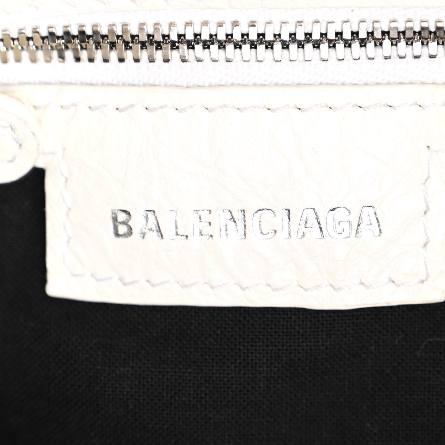 Balenciaga Agneau Arena Le Cagole Bucket Bag XS Optic White 7 of 17