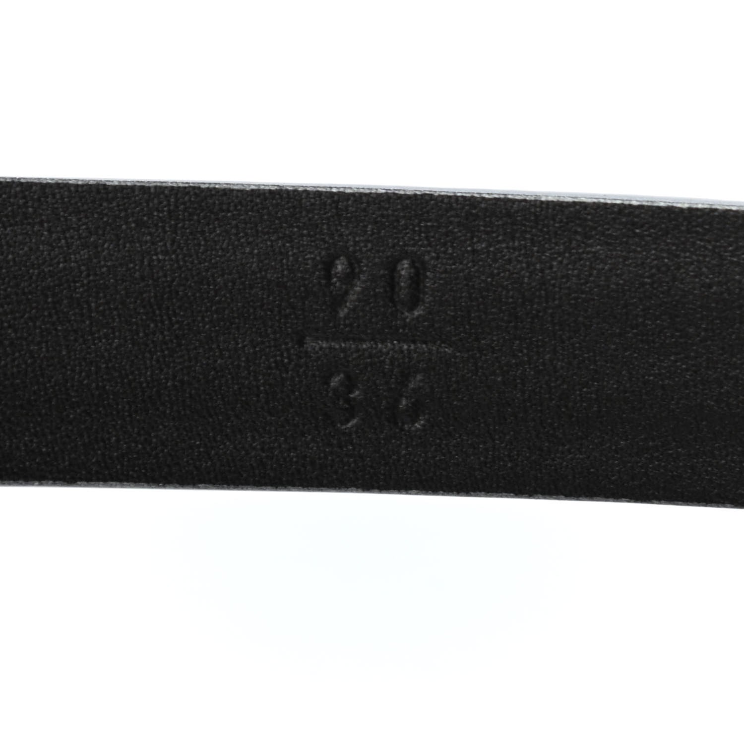 Chanel Glitter Calfskin CC Logo Skinny Belt 90 36 Silver 4 of 4