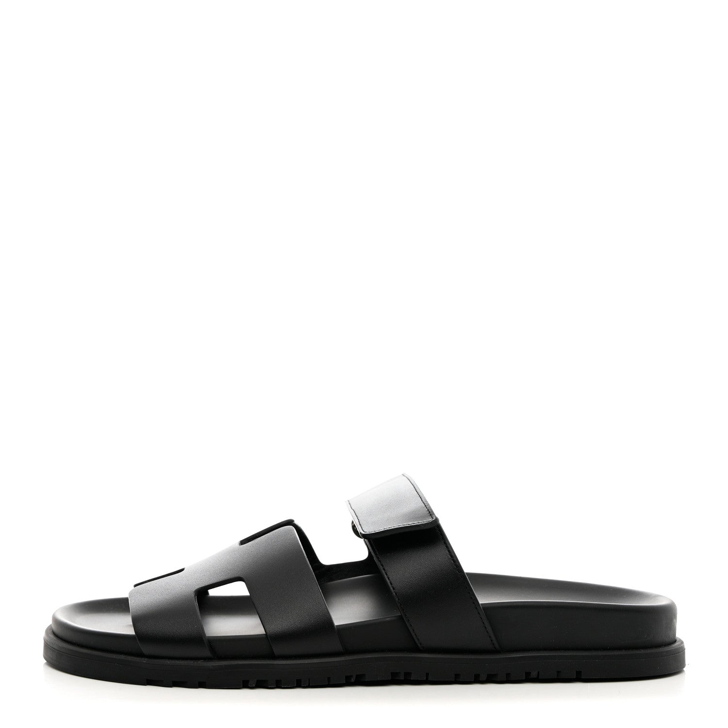 Hermes Calfskin Womens Chypre Sandals 40 Black 1 of 9