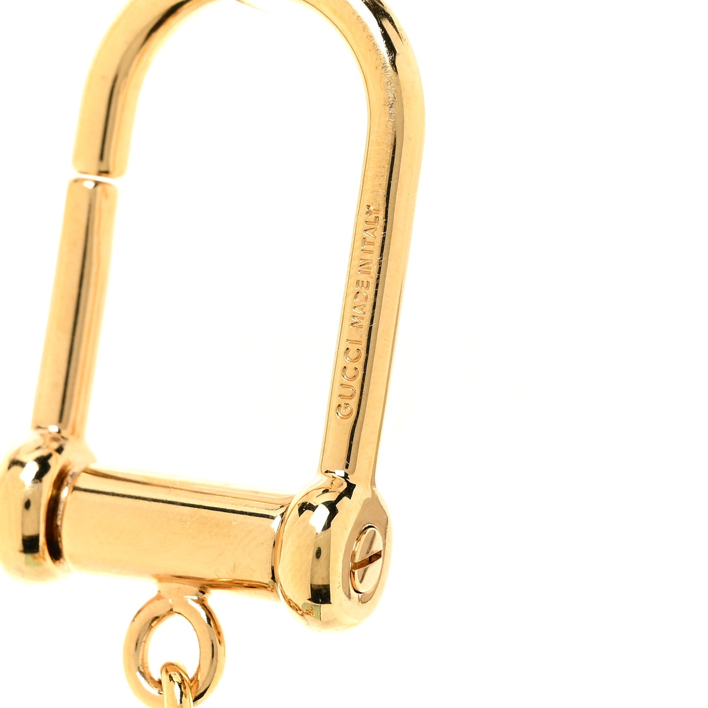 Textured Calfskin Enamel Single Porte Rouges Keychain Water Green