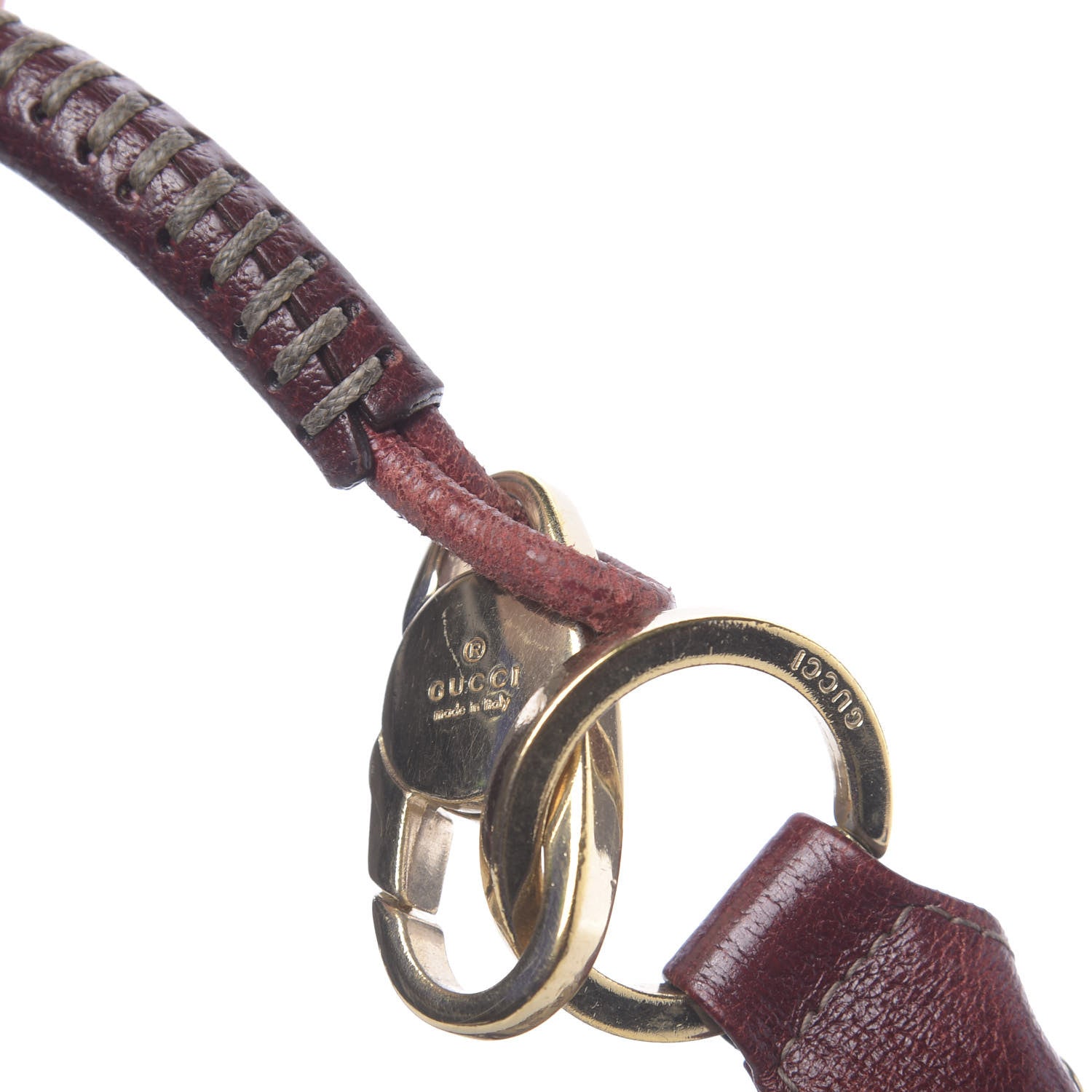Gucci Monogram Classic Ring Hobo Burgundy 10 of 15