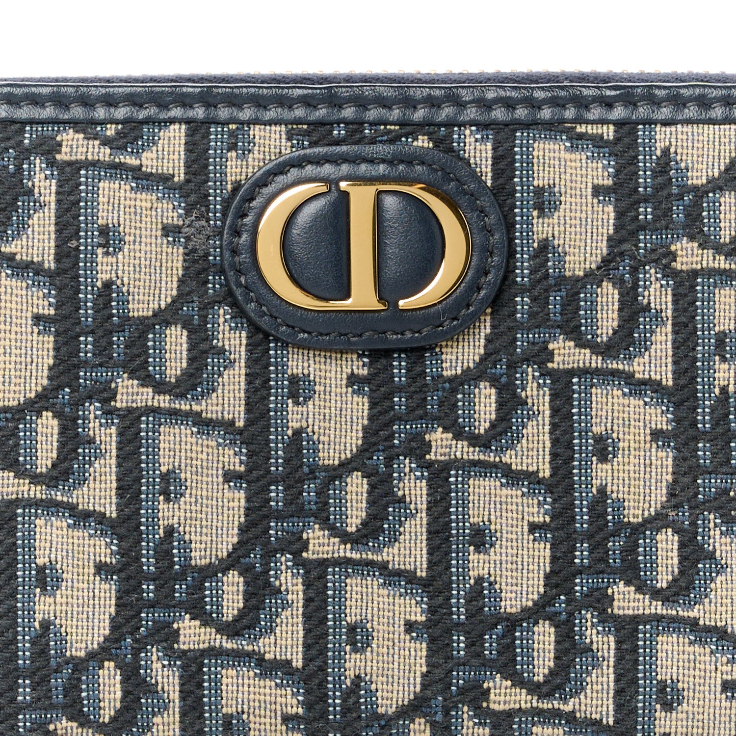 Christian Dior Oblique 30 Montaigne Zip Around Wallet Blue 8 of 12