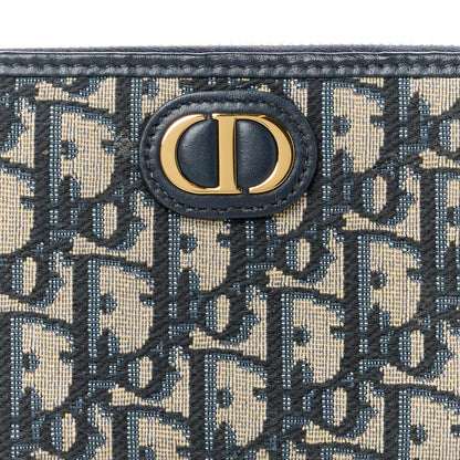 Christian Dior Oblique 30 Montaigne Zip Around Wallet Blue 8 of 12