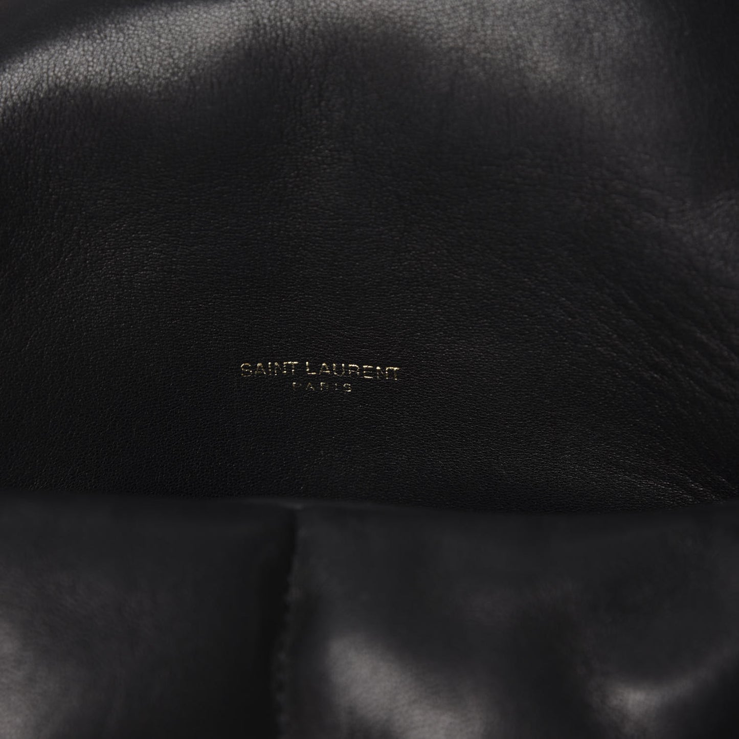 Lambskin Quilted Medium Loulou Puffer Monogram Chain Satchel Black