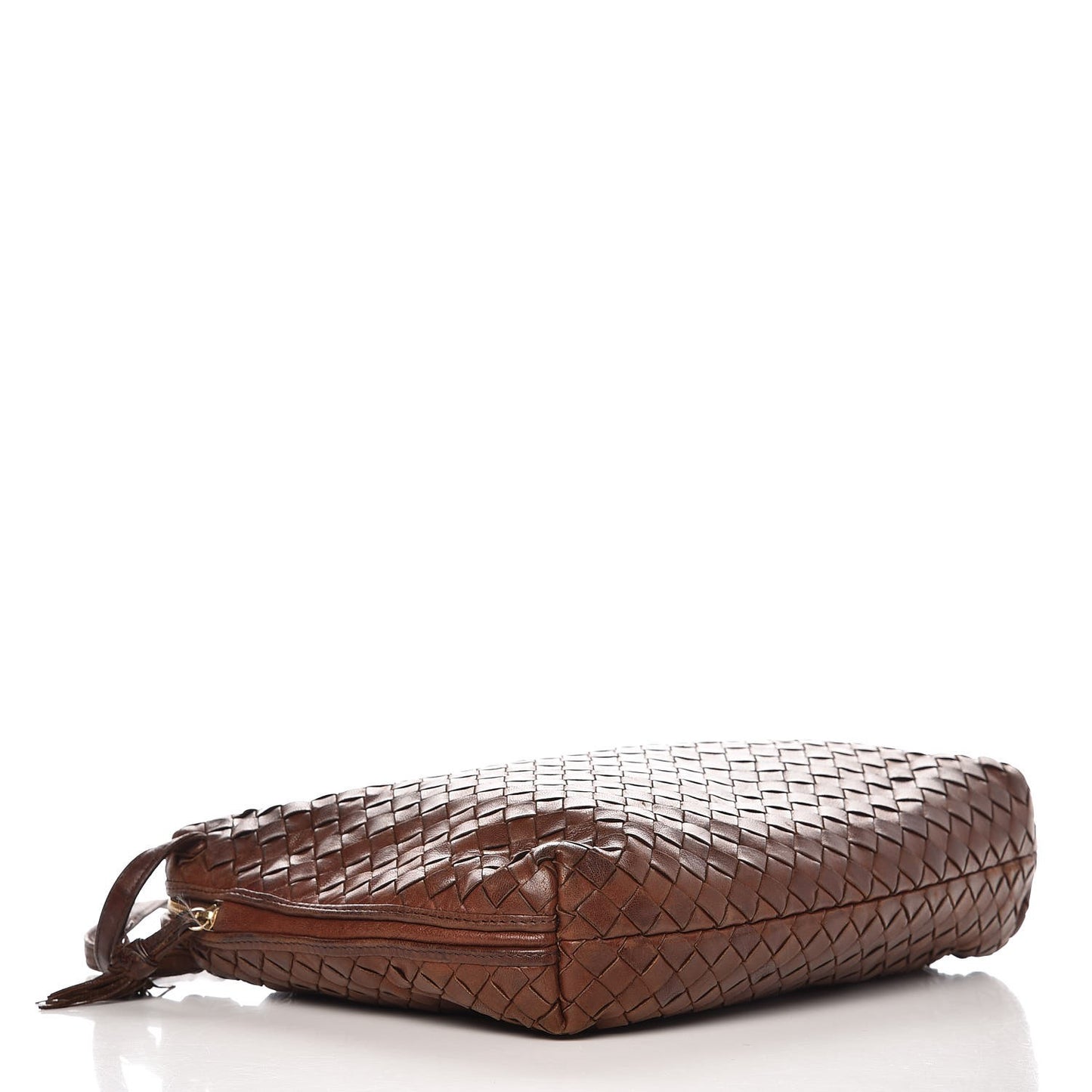 Nappa Intrecciato Crossbody Bag Brown