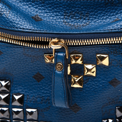 MCM Visetos Studded Small Stark M Backpack Blue 22 of 31