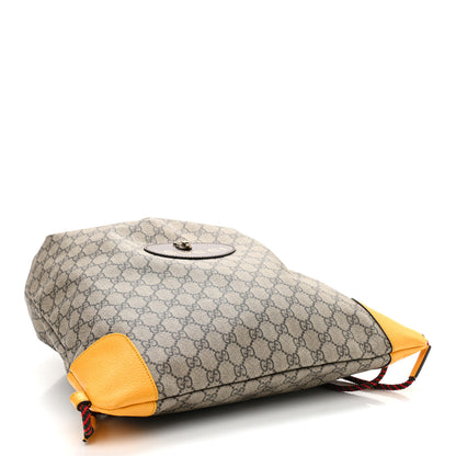 Gucci GG Supreme Monogram Neo Vintage Drawstring Backpack Beige New Acero Crop 4 of 10