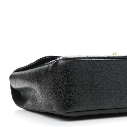 Chanel Caviar Quilted Jumbo Single Flap Black 9 of 12