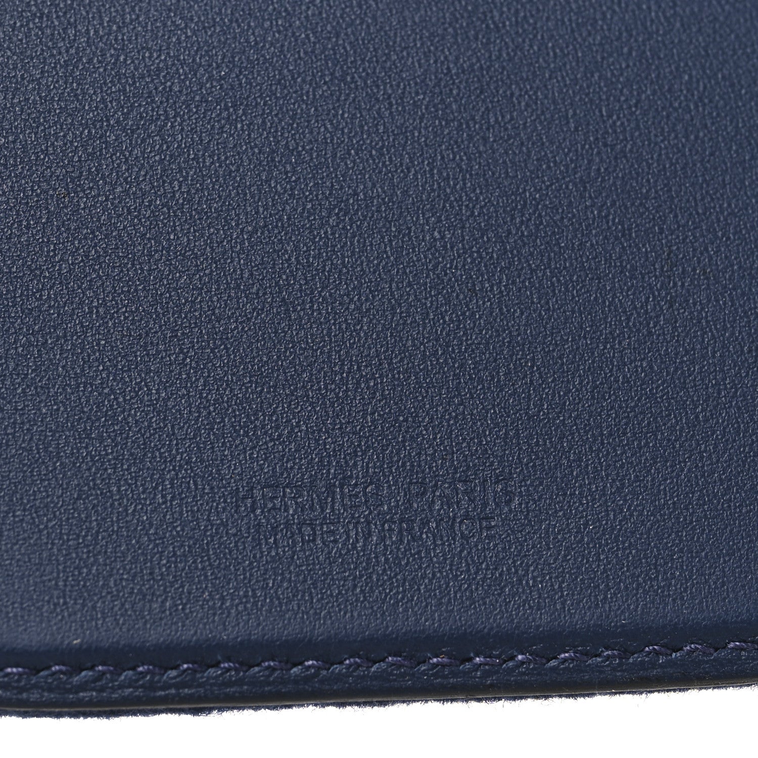 Hermes Feutre Swift Embroidered Allo! MagSafe Card Holder Bleu Navy Multicolore 5 of 6