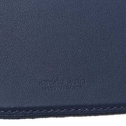 Hermes Feutre Swift Embroidered Allo! MagSafe Card Holder Bleu Navy Multicolore 5 of 6