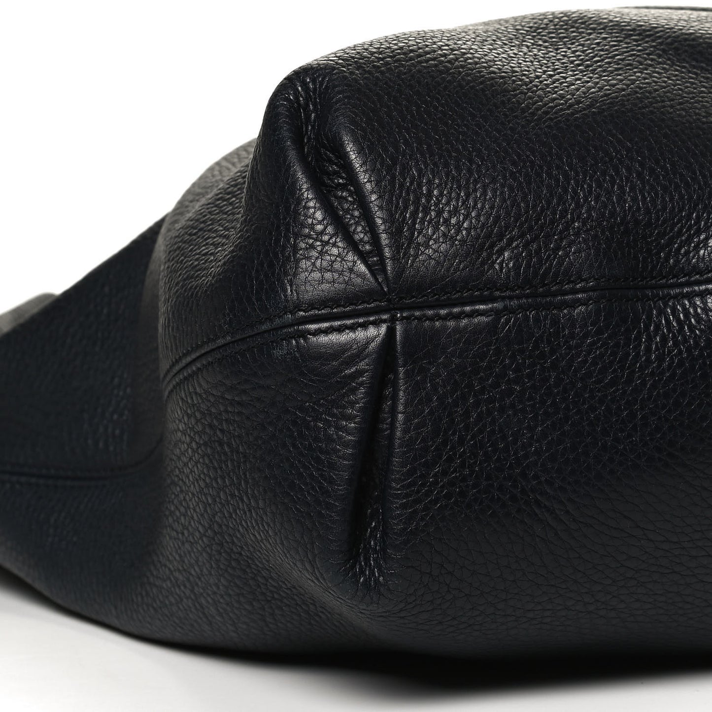 Pebbled Calfskin Large Soho Hobo Dark Blue