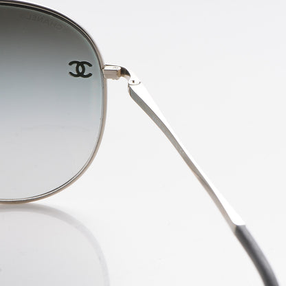 Chanel CC Aviator Sunglasses 4189-TQ Silver 8 of 9