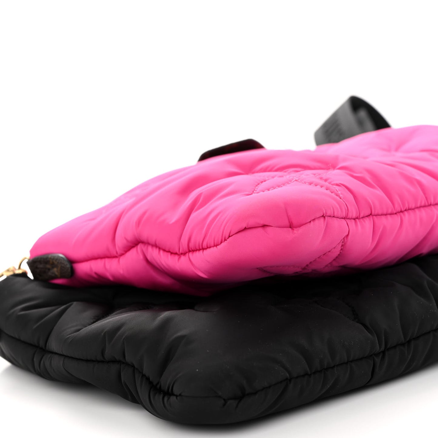 Econyl Monogram Pillow Maxi Multi Pochette Accessories Black Fuchsia