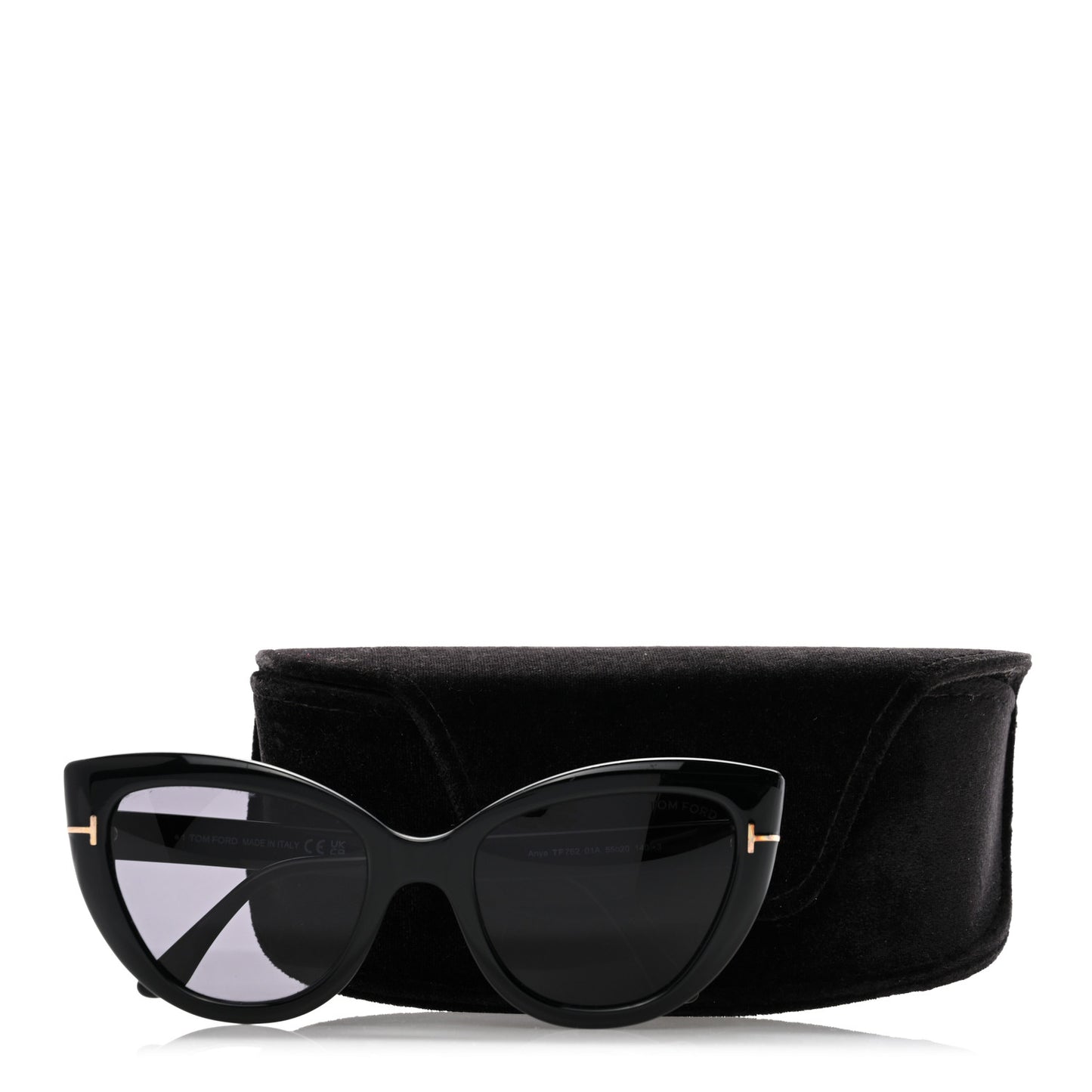 Acetate Anya Cat Eye Sunglasses TF762 Black