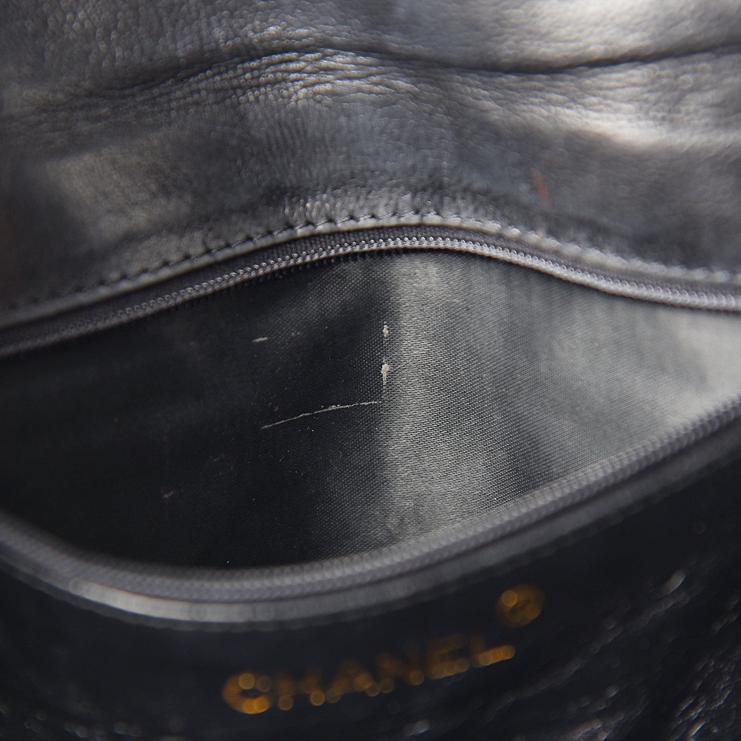 Chanel Lizard Quilted Tassel Single Flap Bag Black 10 of 14