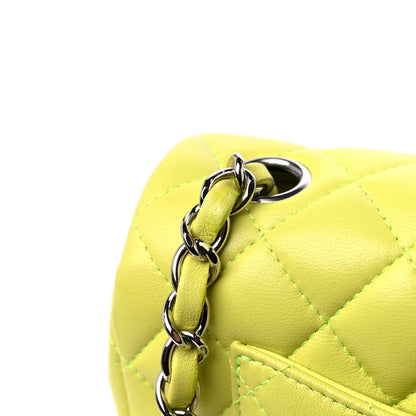Chanel Lambskin Quilted Mini Rectangular Flap Yellow 11 of 11