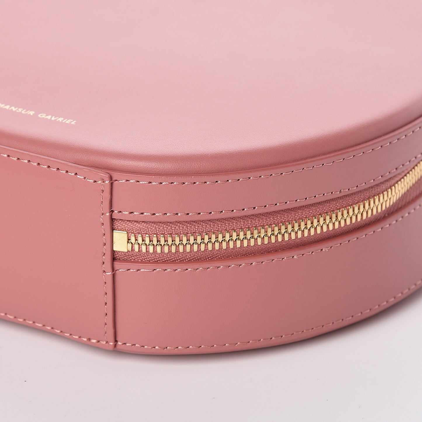 Calfskin Circle Crossbody Bag Blush