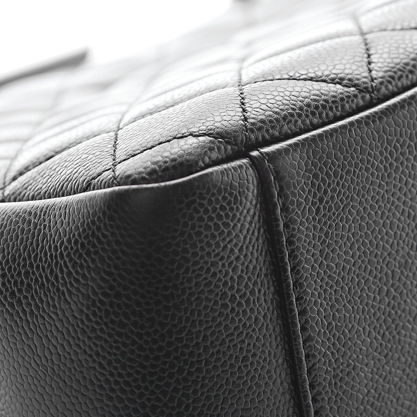 Caviar Quilted Grand Shopping Tote GST Black