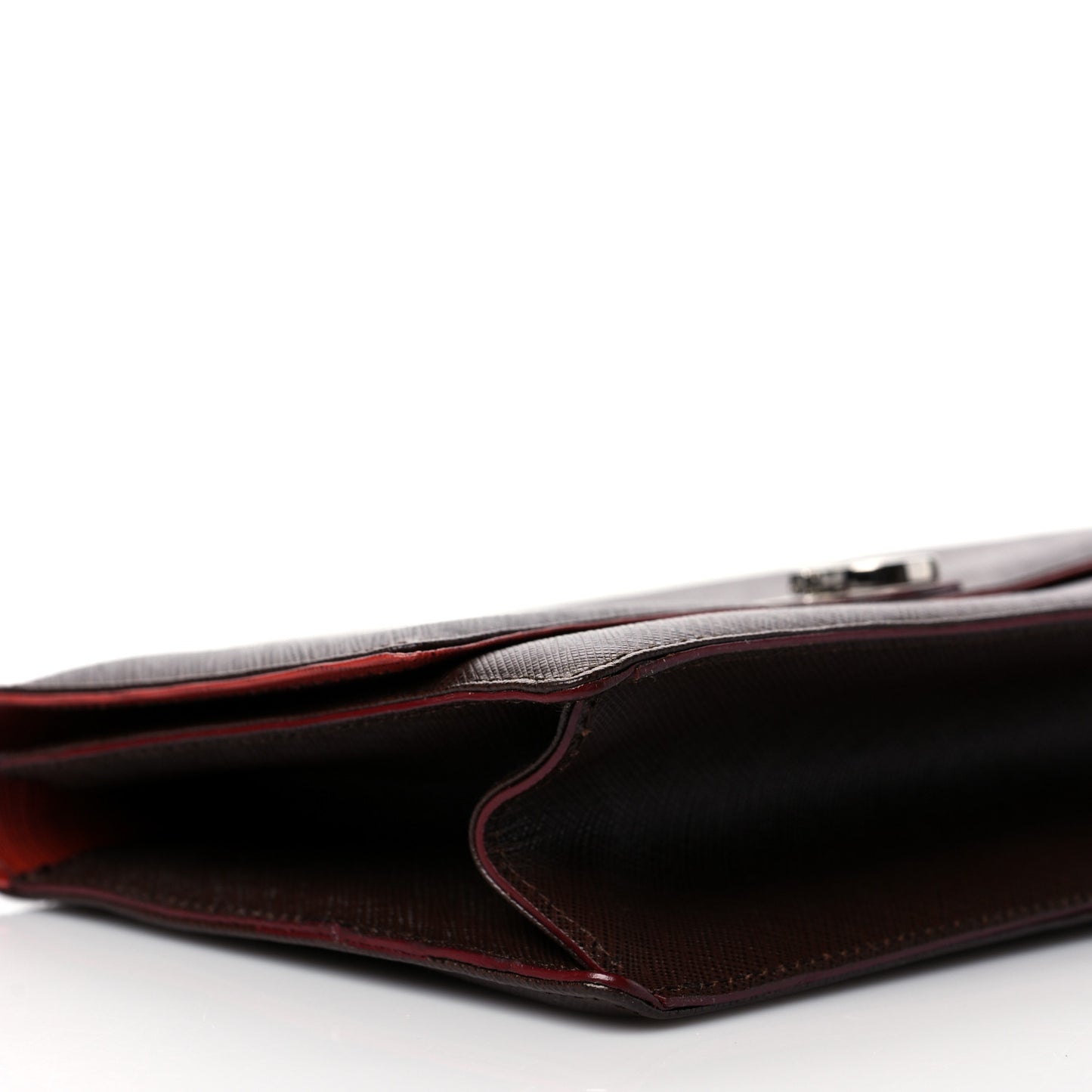 Printed Calfskin Gancini Bow Chain Shoulder Bag Black Red