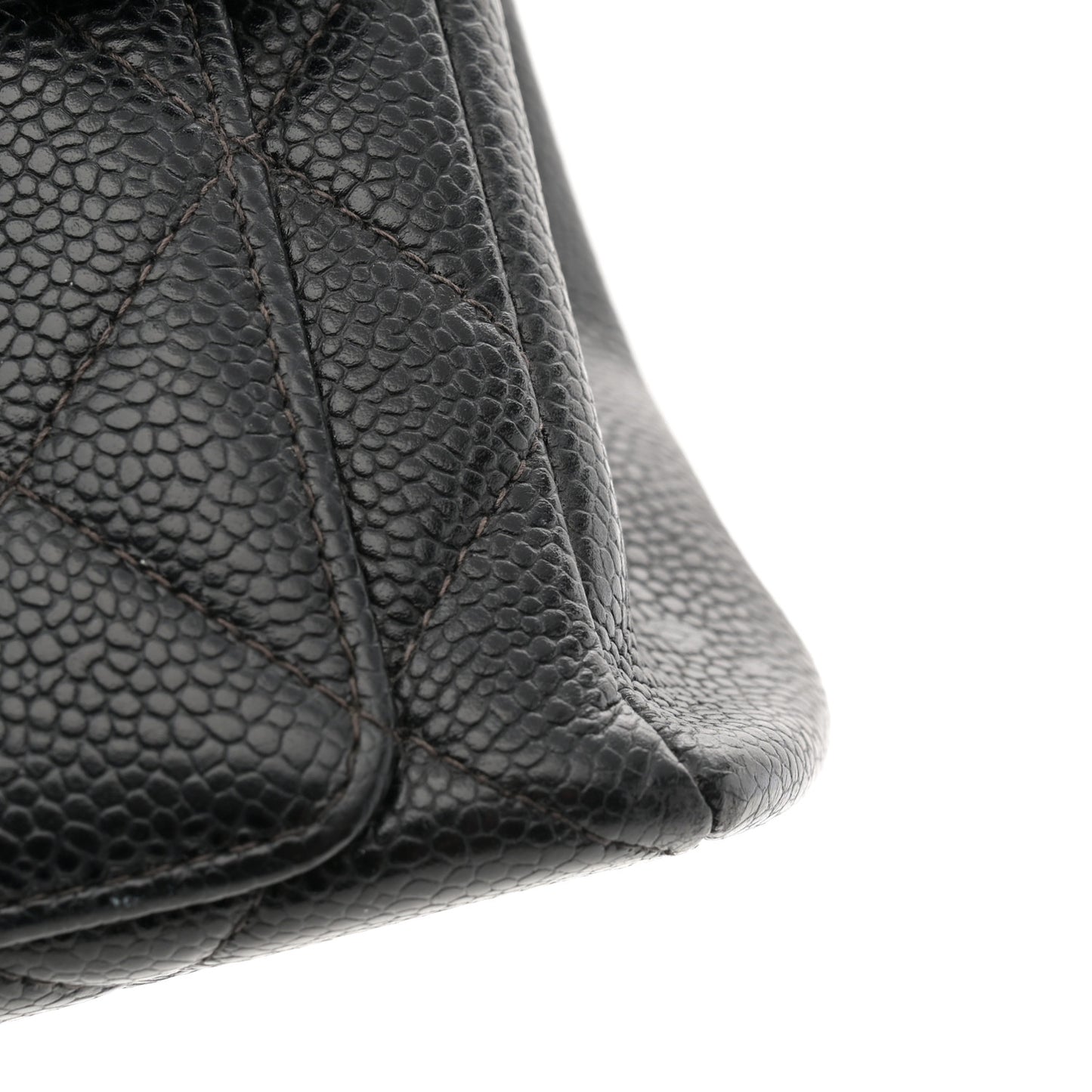 Caviar Quilted Medium Single Flap Black