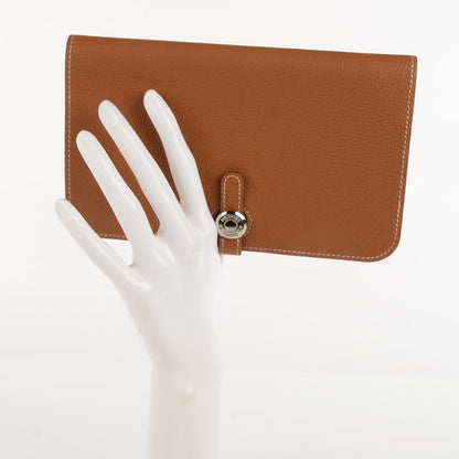 Hermes Togo Dogon Duo Wallet Gold 2 of 11