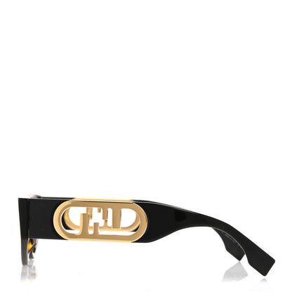 Fendi Acetate O'Lock Cat Eye Sunglasses FE40049I Tortoise Black 3 of 8