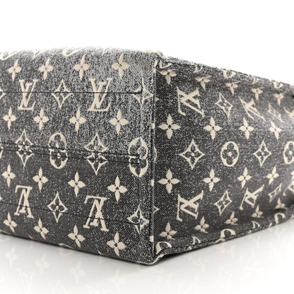 Louis Vuitton Monogram Jacquard Denim Onthego MM Bleu 8 of 10