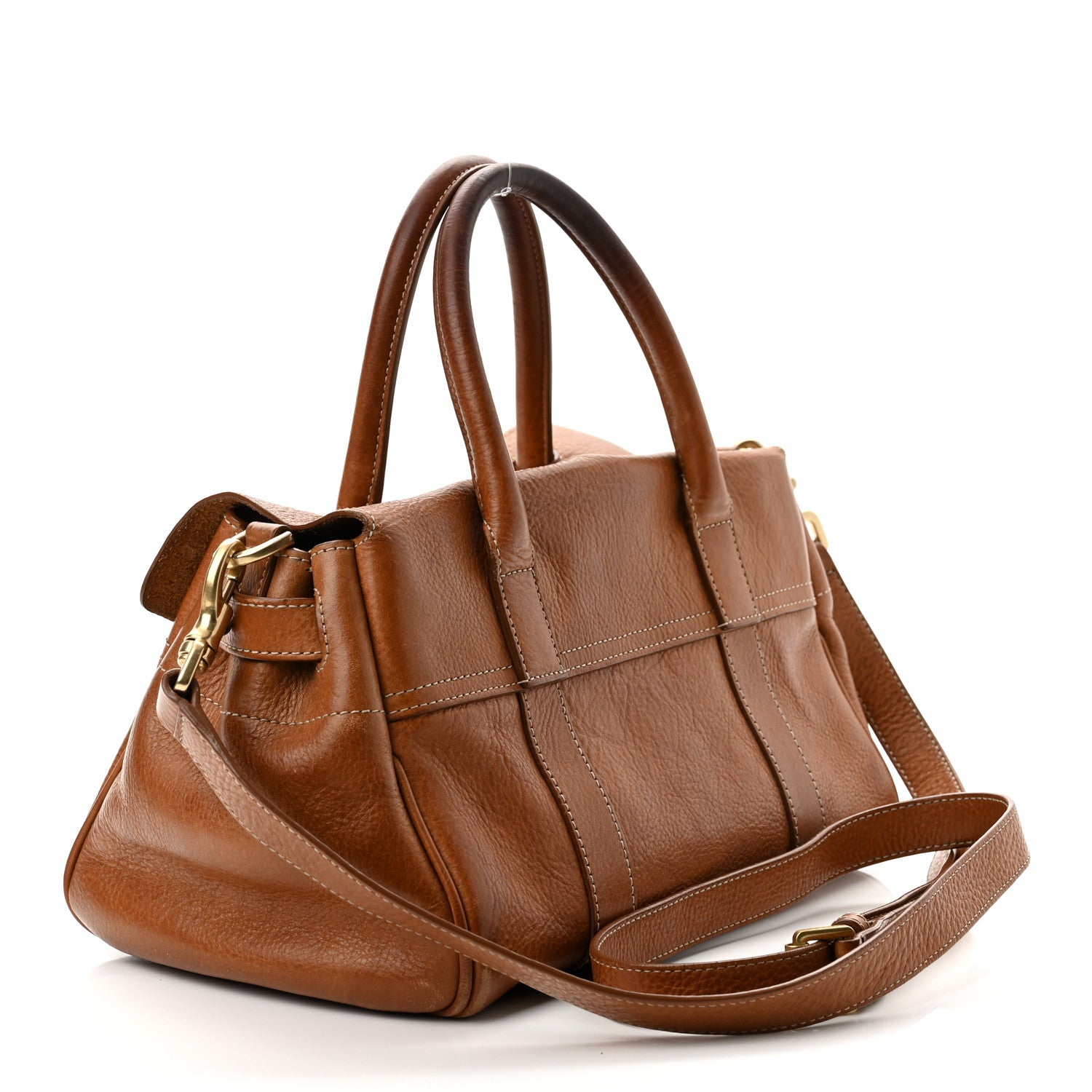 Mulberry Classic Grain Small Bayswater Satchel Oak 2 of 9