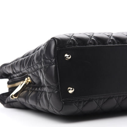 Christian Dior Lambskin Cannage Large Dior Soft Shopping Tote Black 5 of 9