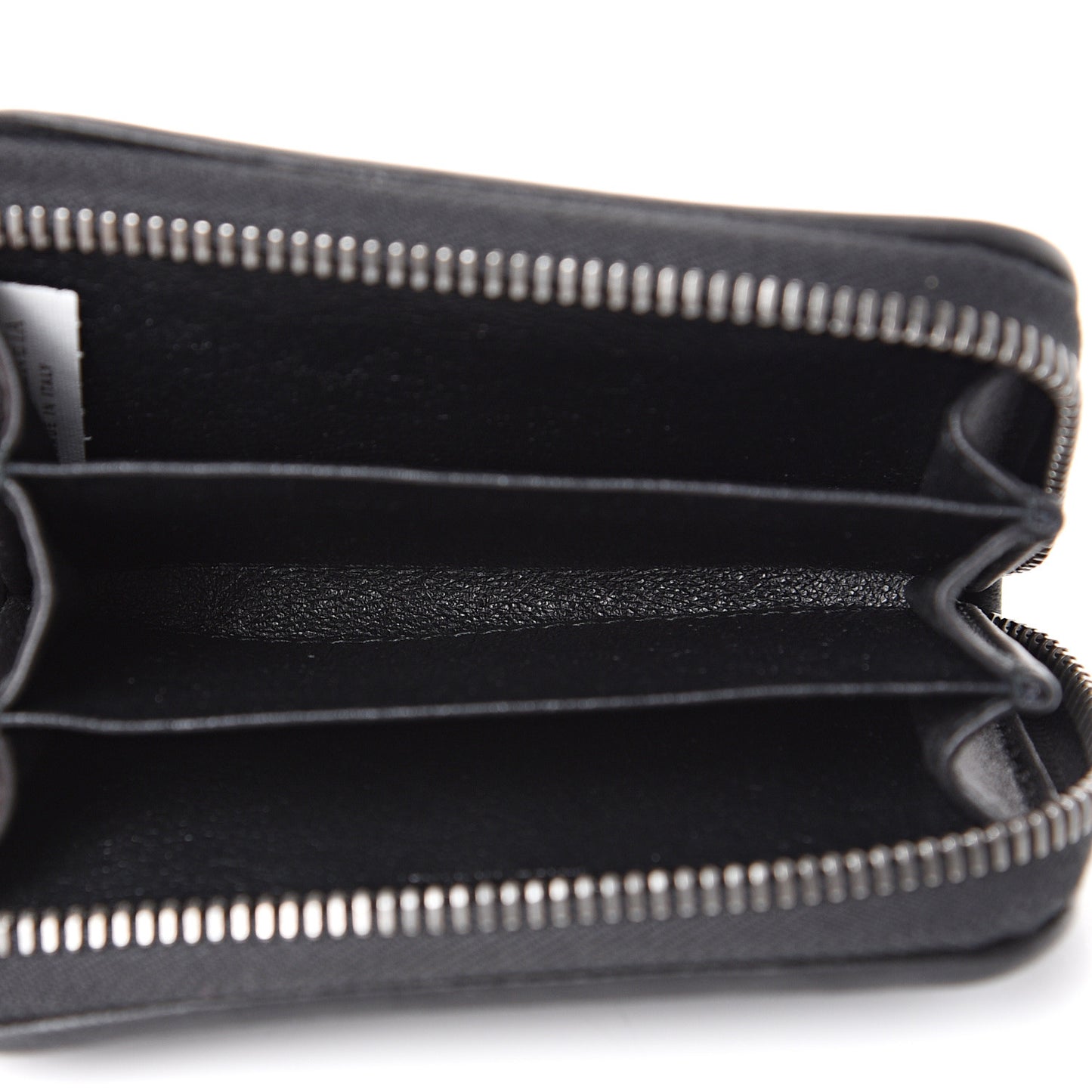 Nappa Intrecciato Zip Around Coin Purse Black