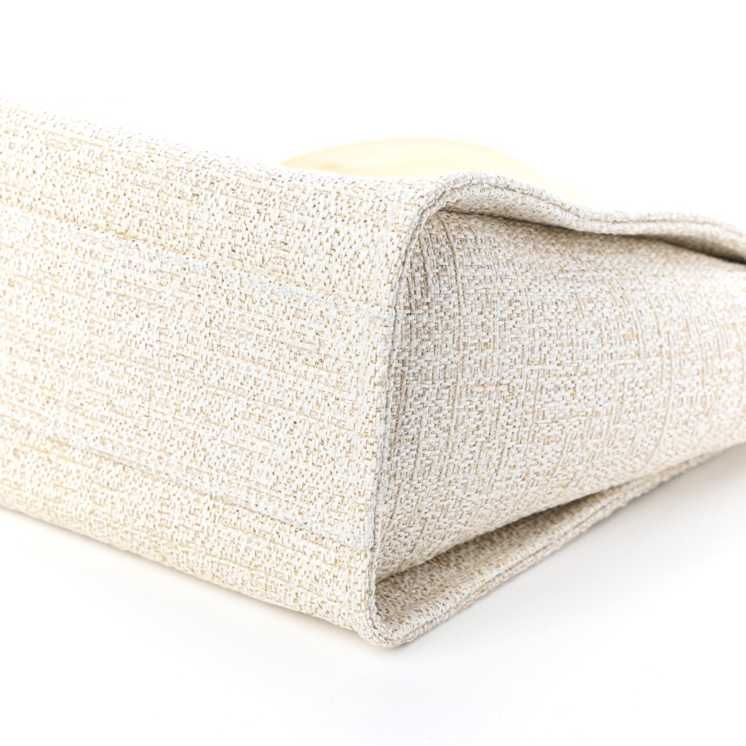 Chanel Lurex Boucle Small Deauville Tote Ivory 10 of 10
