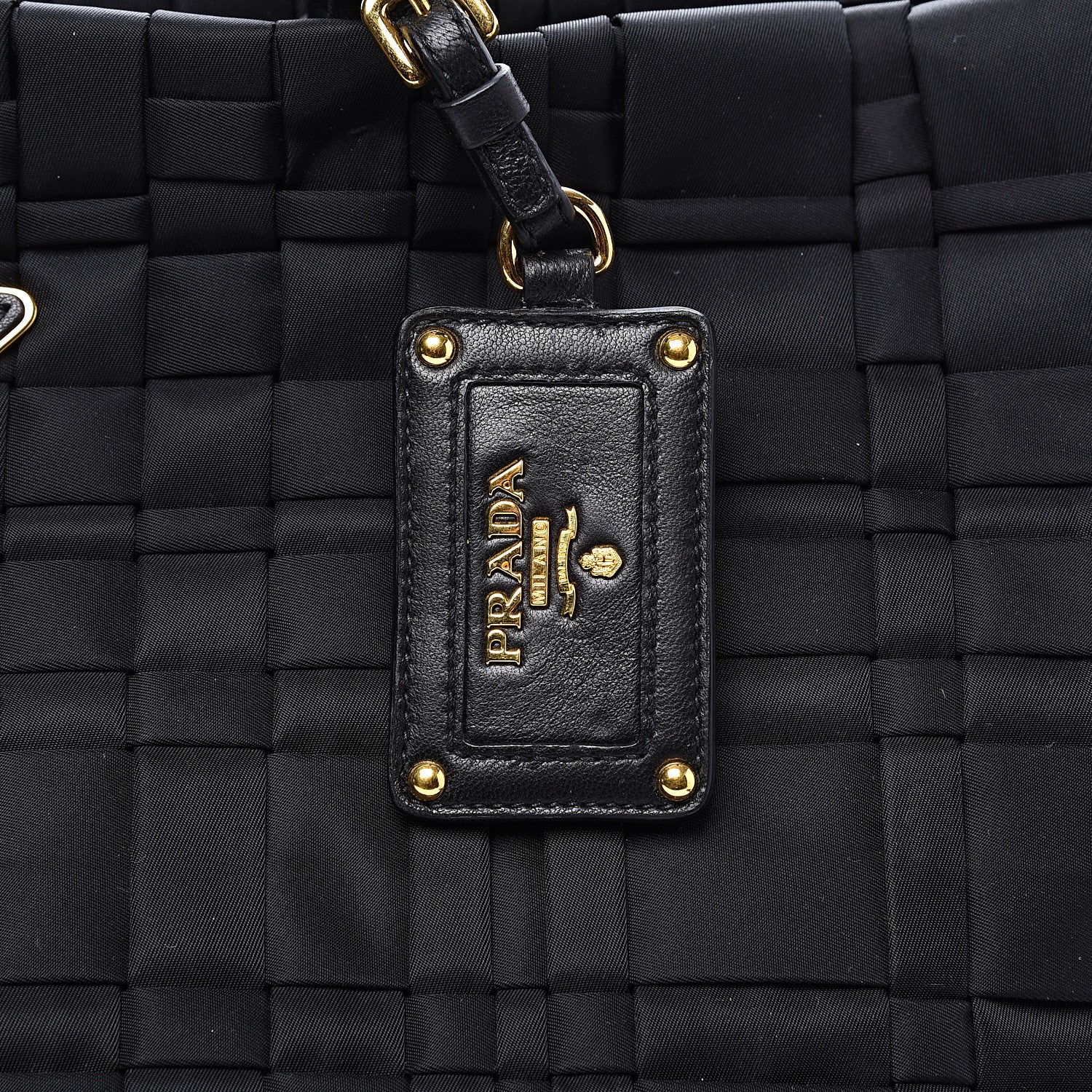 Prada Tessuto Nylon Weave Shopping Tote Black 9 of 10