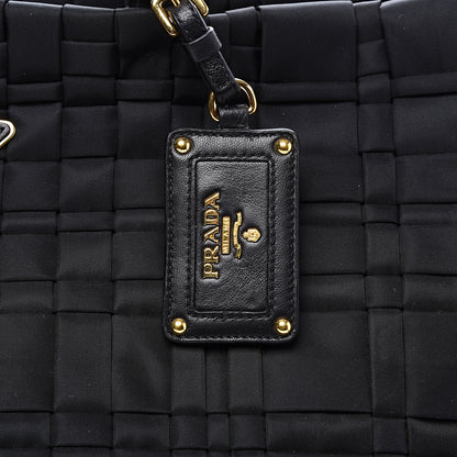 Prada Tessuto Nylon Weave Shopping Tote Black 9 of 10