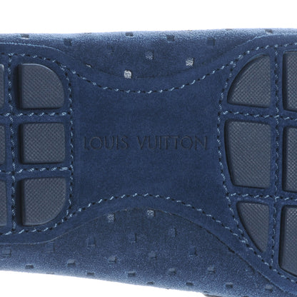 Louis Vuitton Perforated Suede Monte Carlo Mens Loafers Marine 6.5 6 of 7