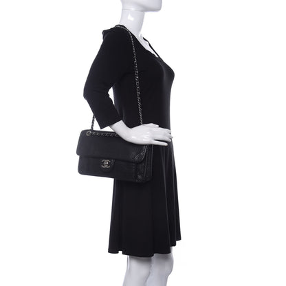 Chanel Perforated Calfskin Large Up In The Air Flap Black 2 of 10