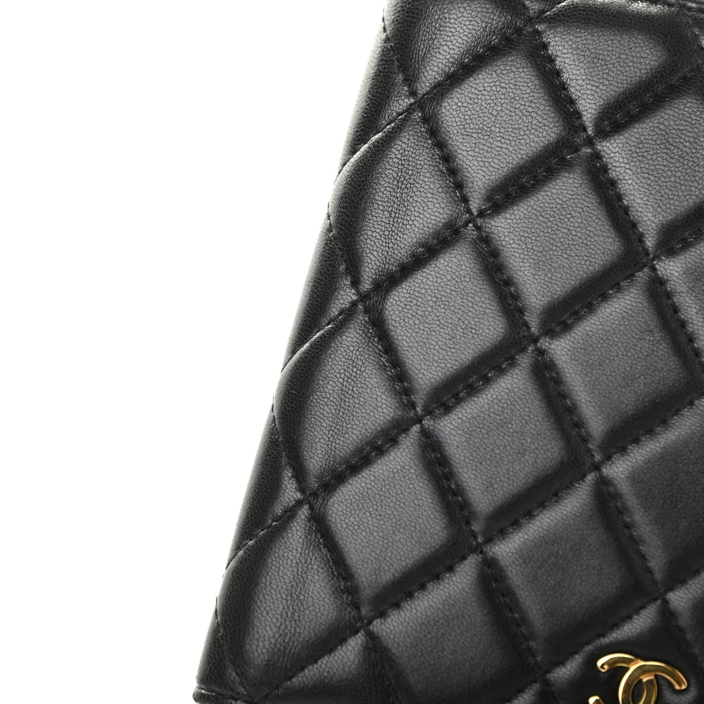 Lambskin Quilted Small Agenda Cover Black