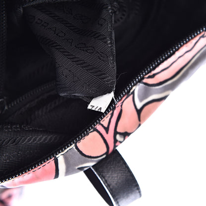 Prada Tessuto Nylon Saffiano Floral Print Tote Peonia 7 of 13