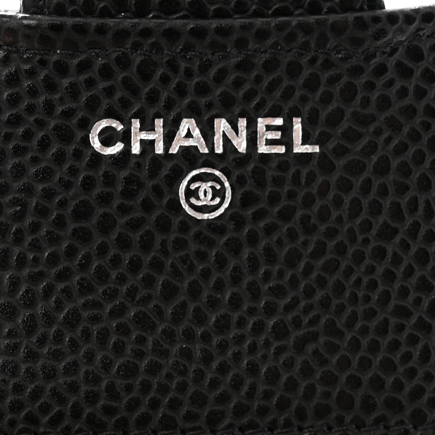 Caviar Quilted Compact Flap Wallet Black