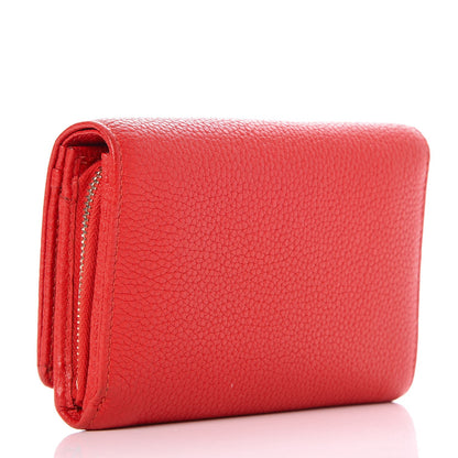 Mulberry Glossy Goatskin Tree French Purse Wallet Poppy Red 3 of 7