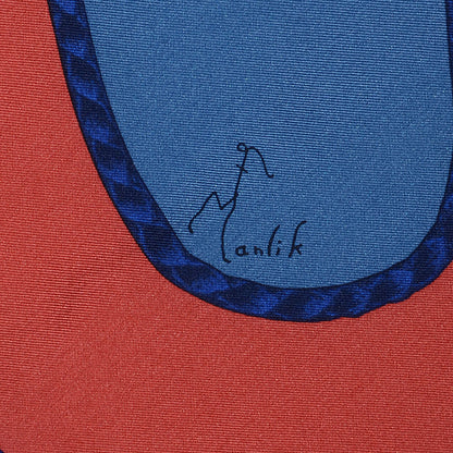 Hermes Silk Twill Coup de Fouet GM Scarf 140 Encre Violet Rose Indien 5 of 6